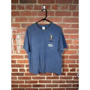 Vintage 90s Looney Tunes Coach Sports Blue Shirt Warner Brothers Adult Large